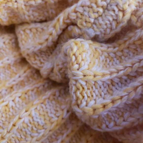 Los Angeles Beanie cable knit embroidered white yellow - Picture 3 of 5